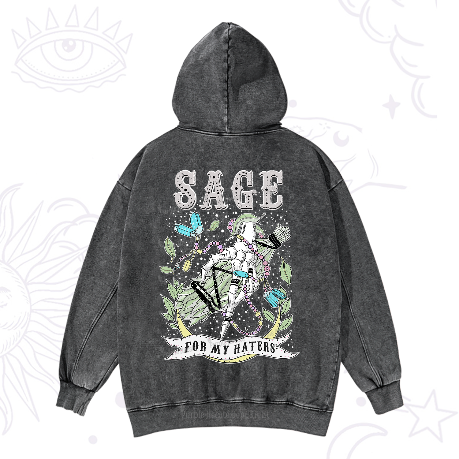 Purplehecate Sage For My Haters Washed Hoodie
