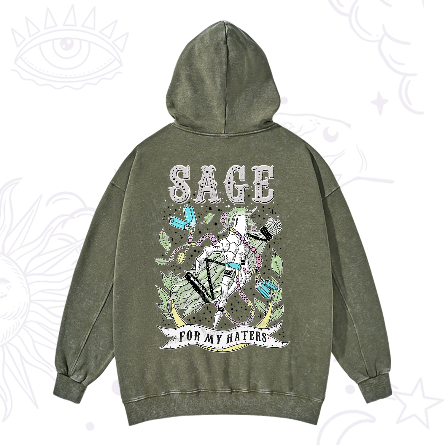 Purplehecate Sage For My Haters Washed Hoodie