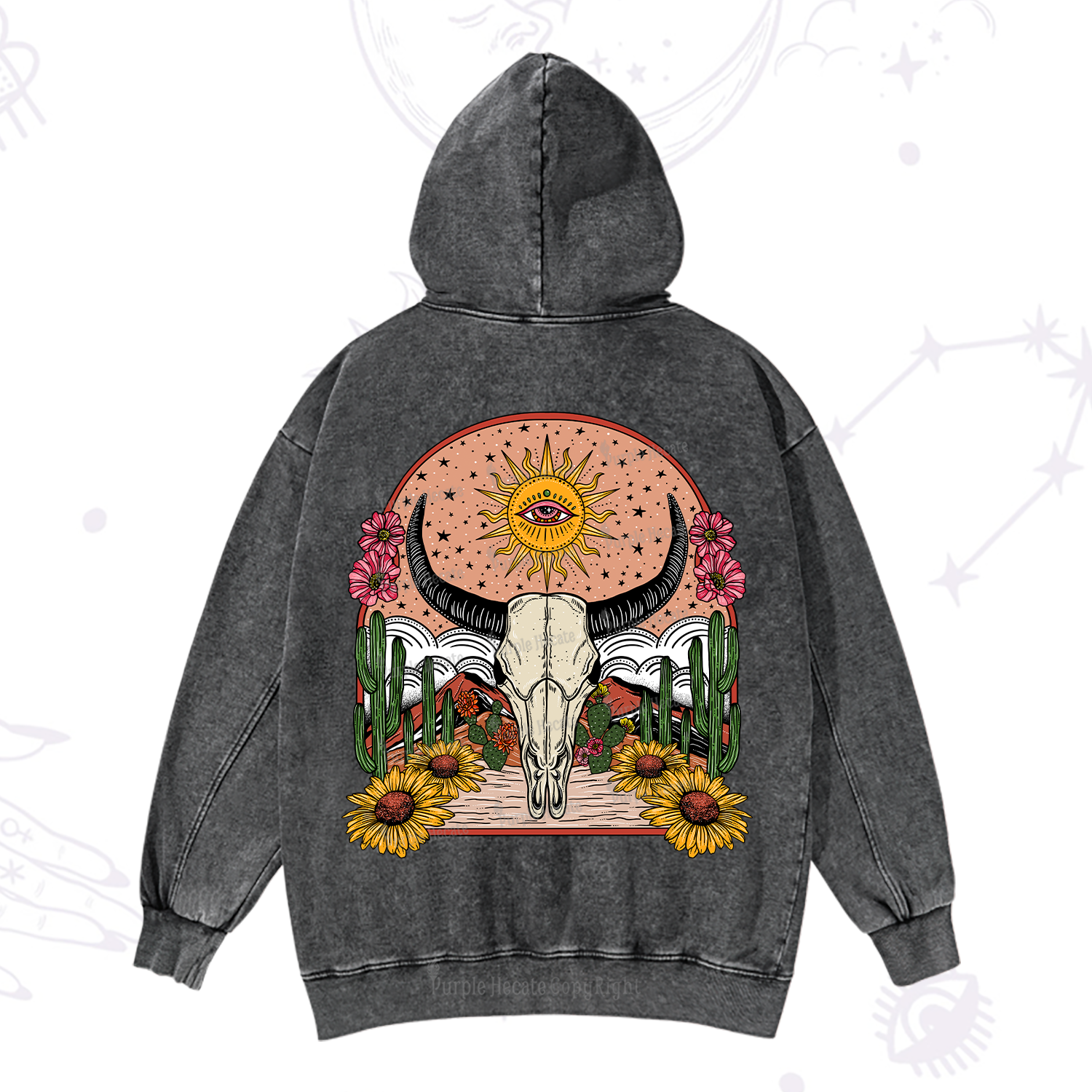 Purplehecate Desert Bloom Washed Hoodie