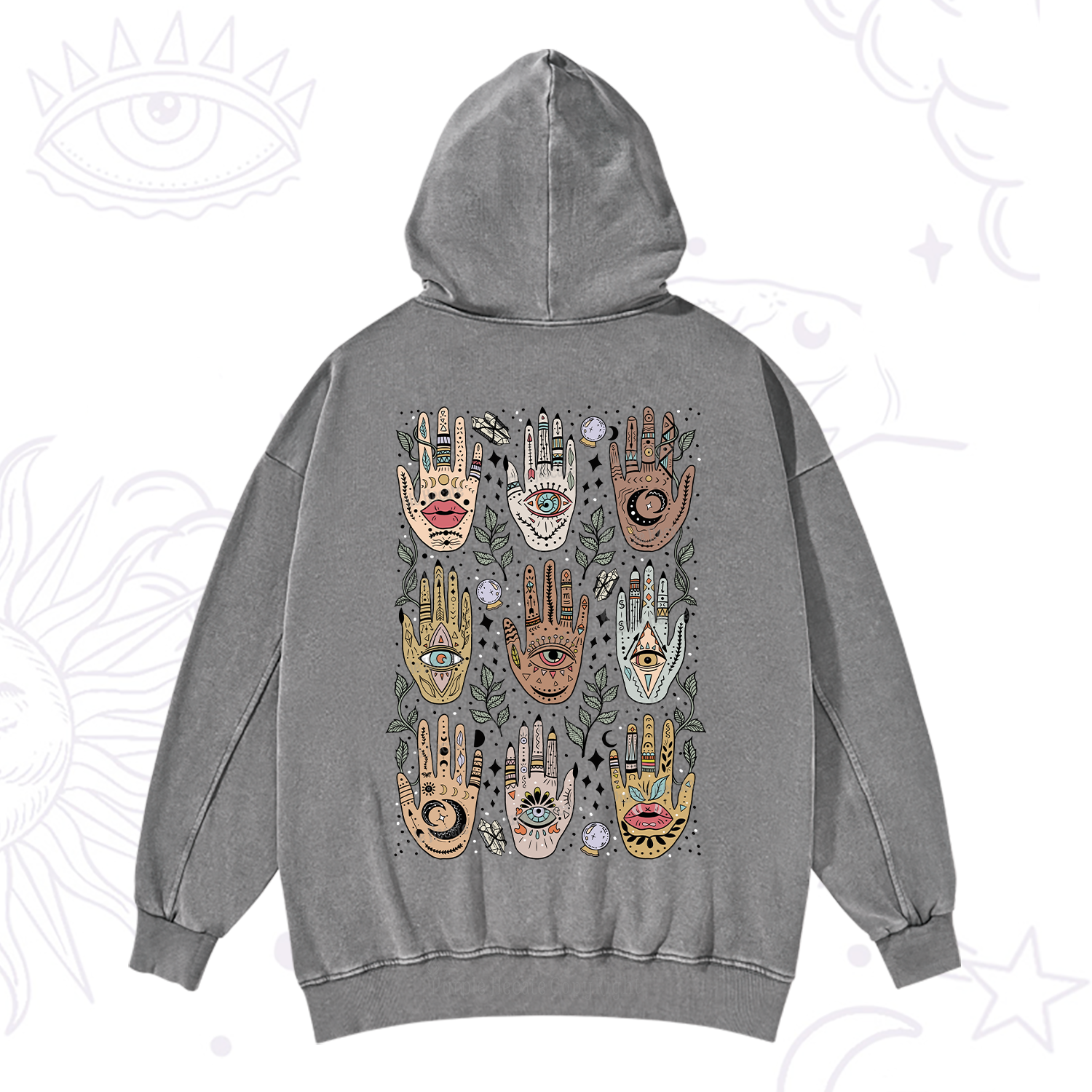 Purplehecate Helping Hands Washed Hoodie