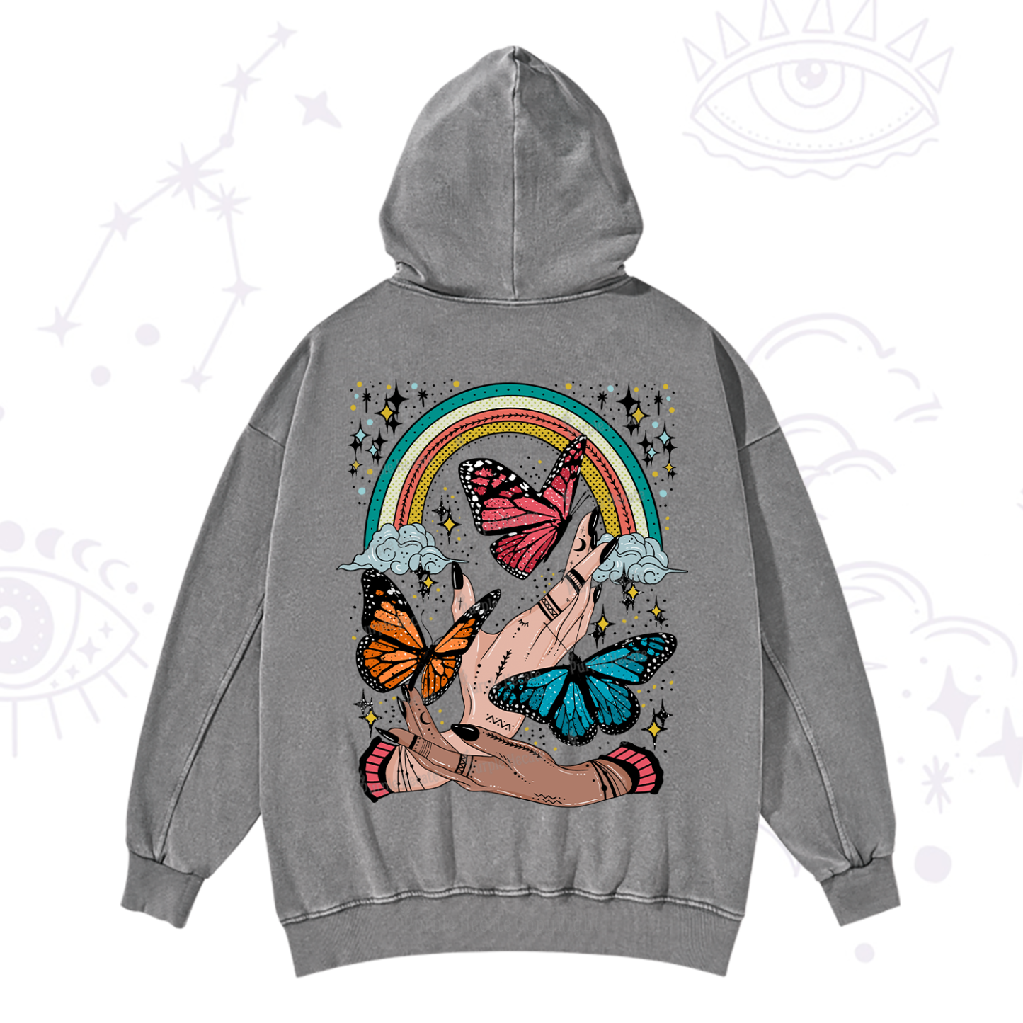 Purplehecate Metamorphoses Washed Hoodie