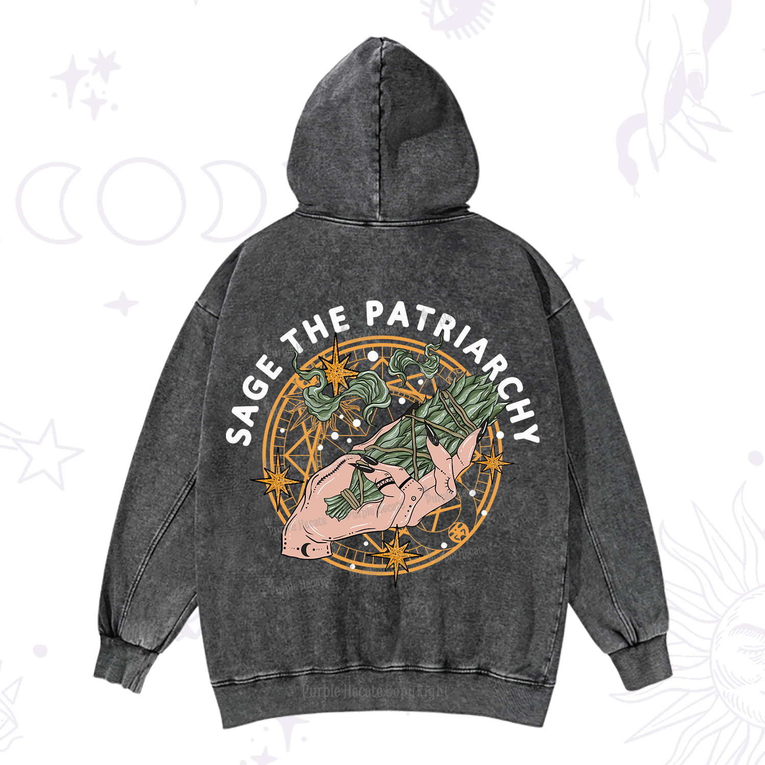 Purplehecate Sage The Patriarchy Washed Hoodie