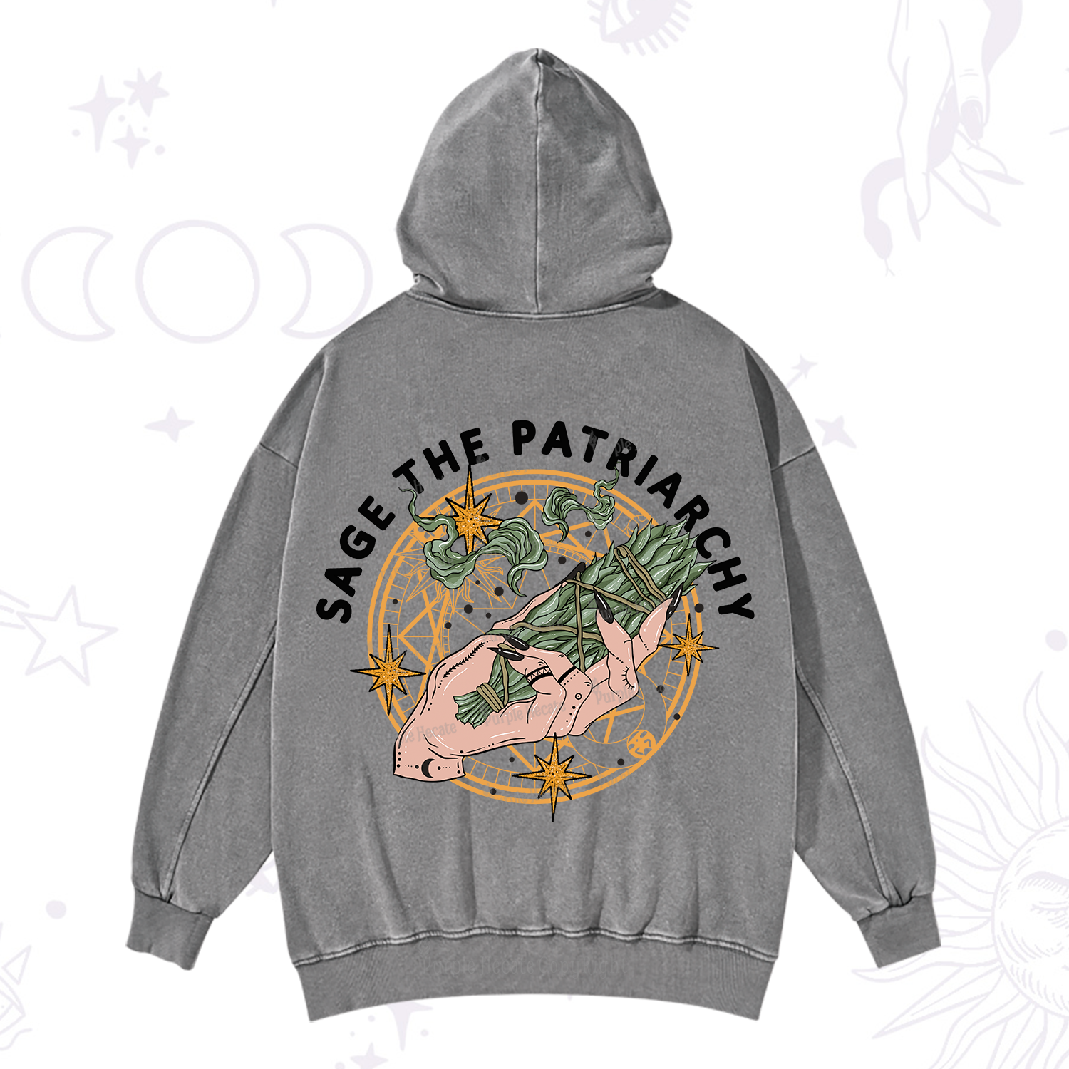 Purplehecate Sage The Patriarchy Washed Hoodie