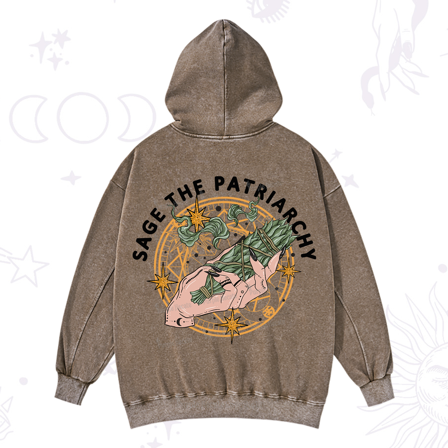 Purplehecate Sage The Patriarchy Washed Hoodie