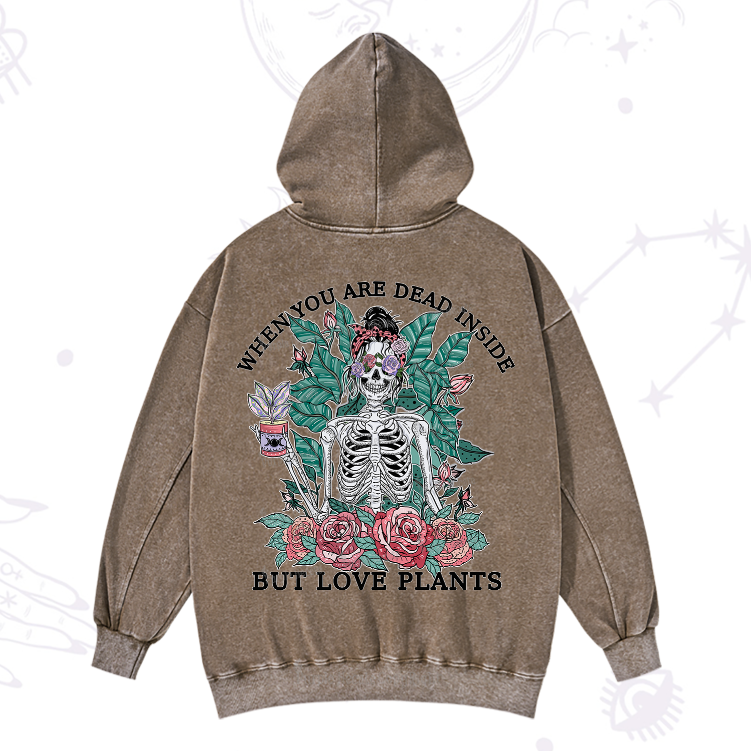 Purplehecate When You Dead Inside Washed Hoodie