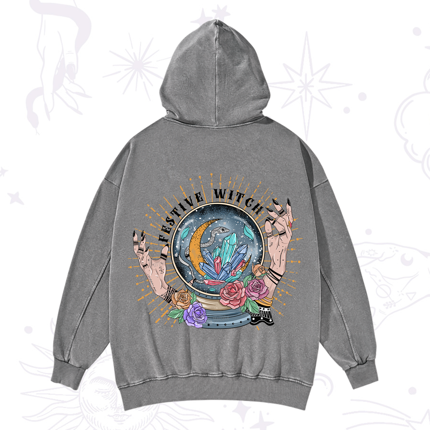 Purplehecate Festive Witch Washed Hoodie