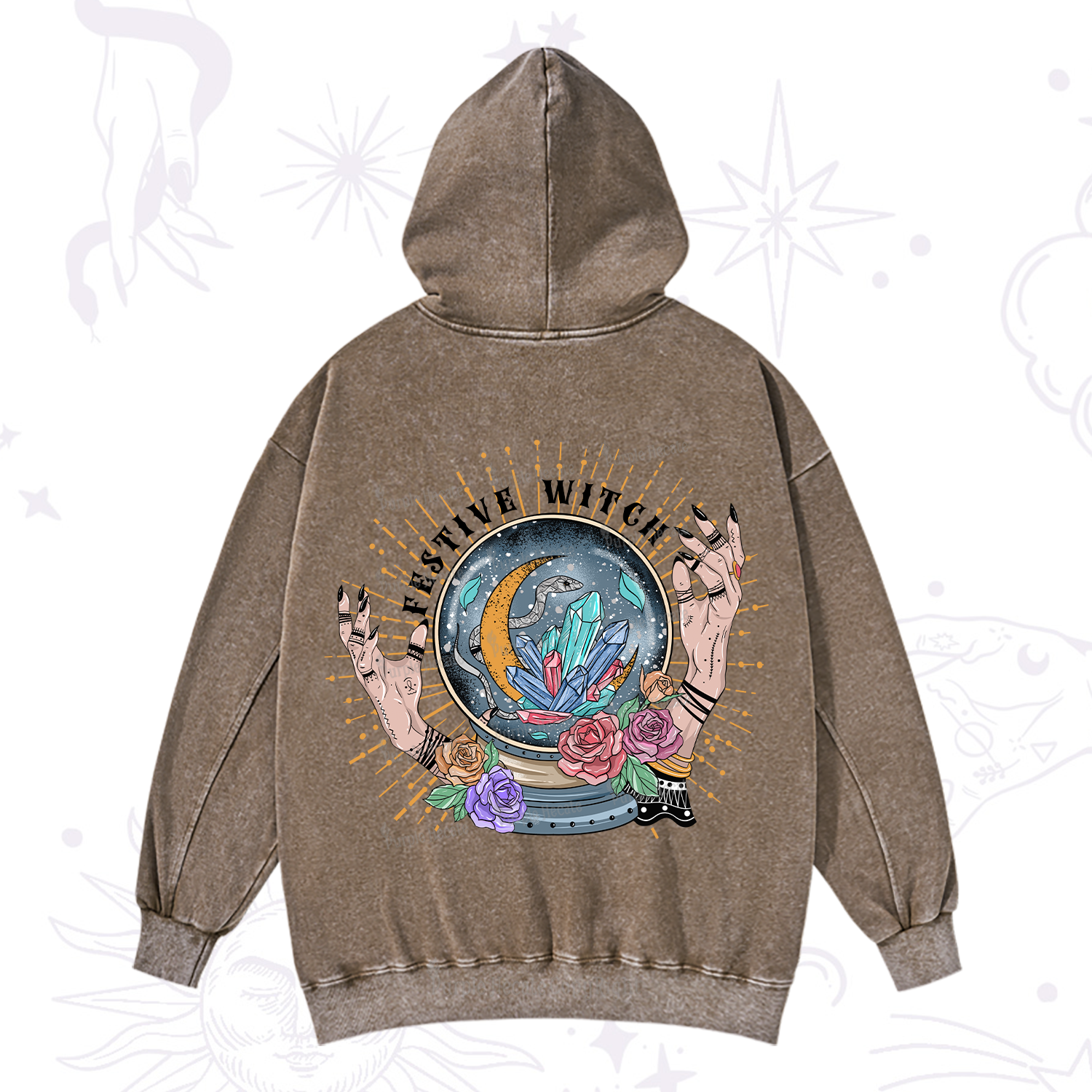 Purplehecate Festive Witch Washed Hoodie