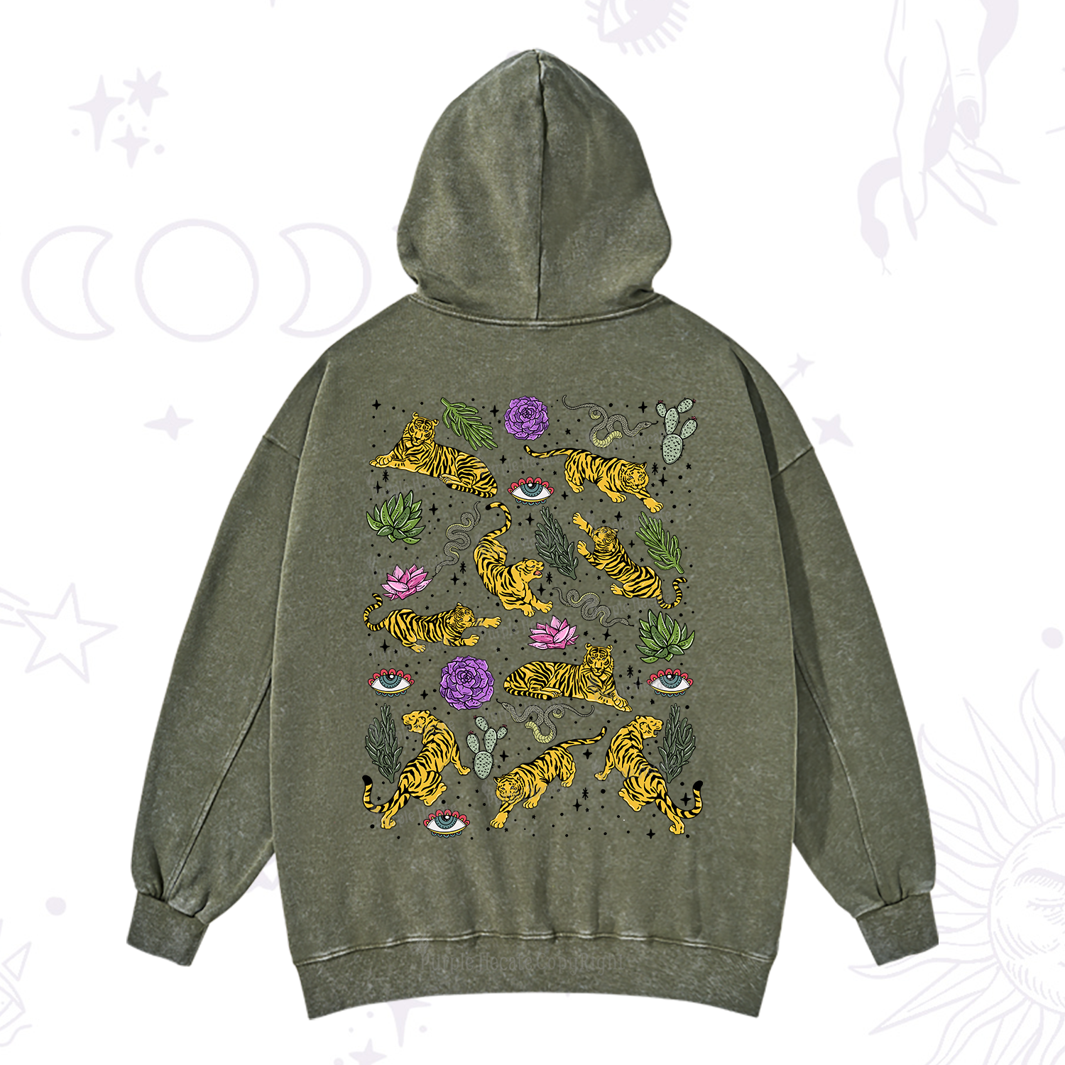 Purplehecate Desert Tiger Washed Hoodie