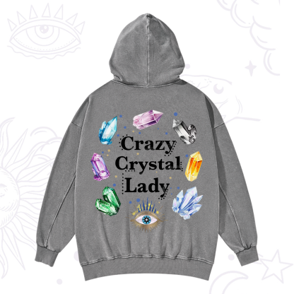 Purplehecate Crazy Crystal Lady Washed Hoodie