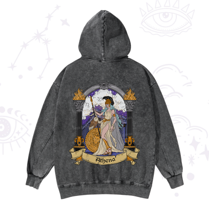 Purplehecate The Wise Athena Washed Hoodie