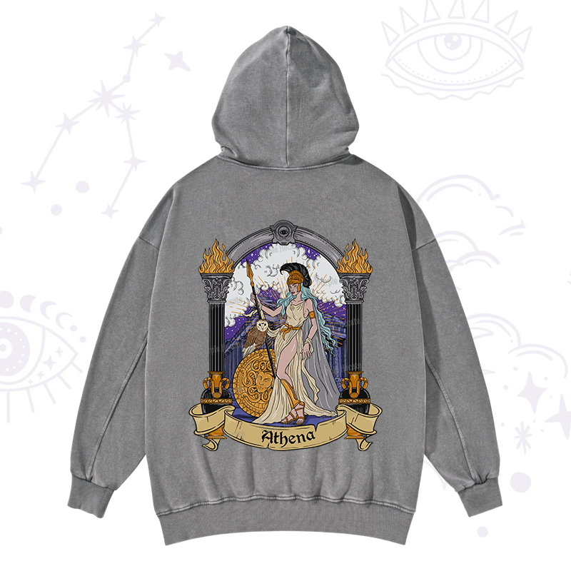 Purplehecate The Wise Athena Washed Hoodie