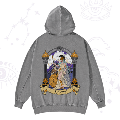 Purplehecate The Wise Athena Washed Hoodie
