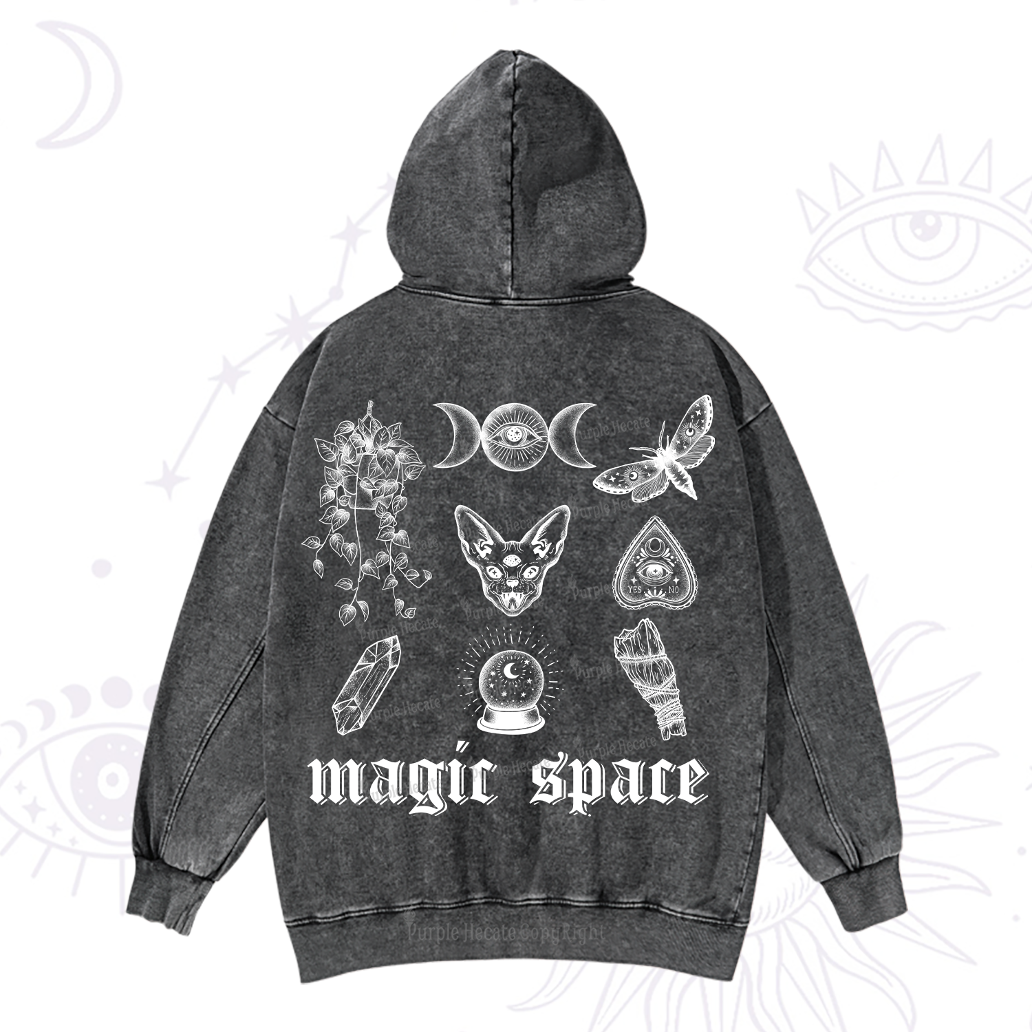 Purplehecate Magic Space Washed Hoodie