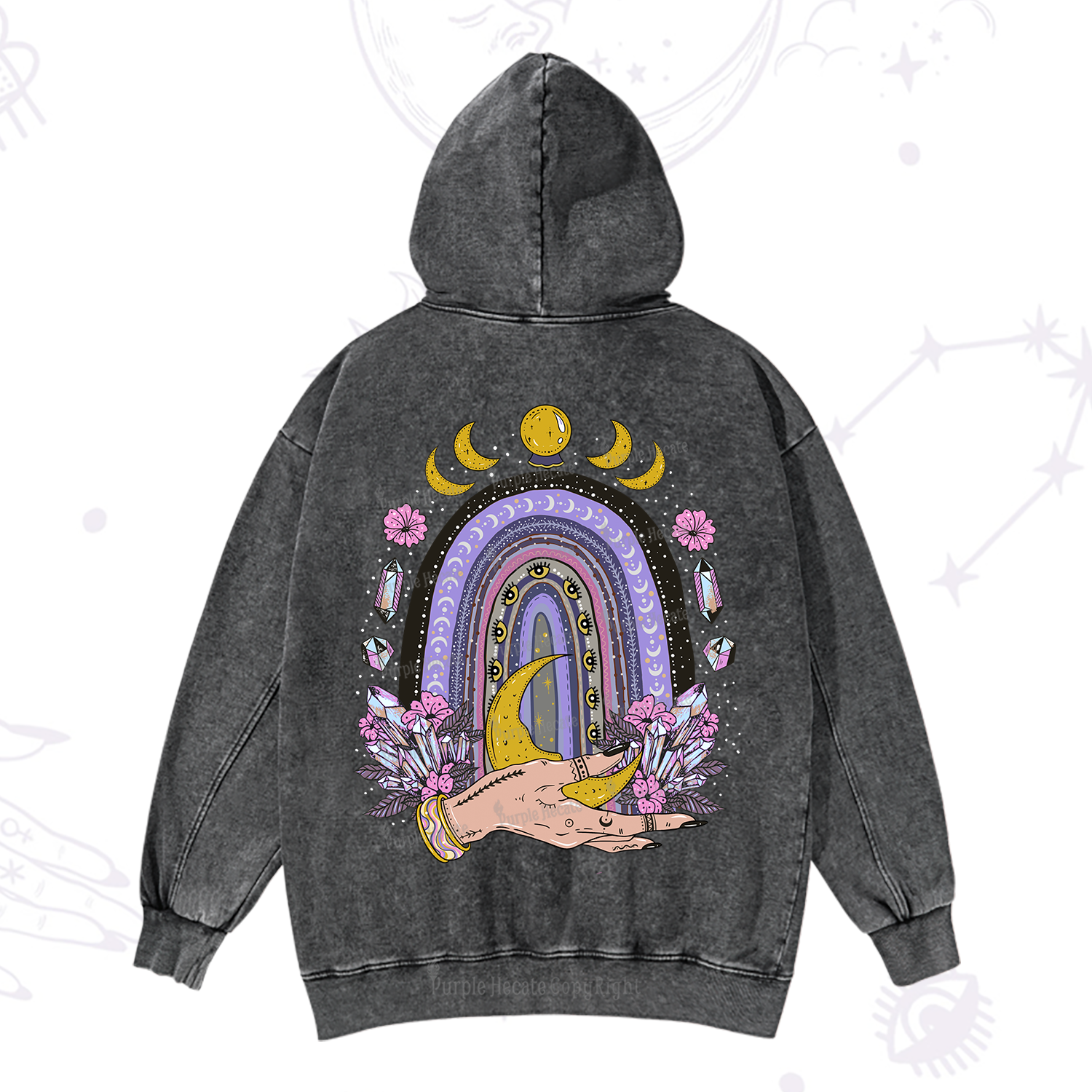 Purplehecate Magic Rainbow Washed Hoodie