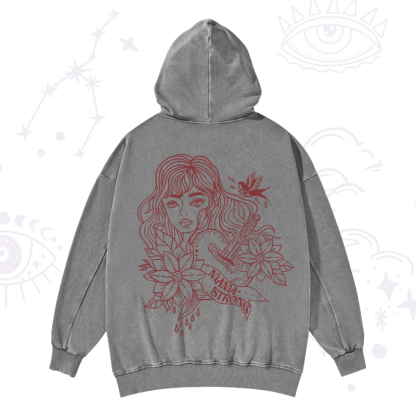 Purplehecate Mama Strong Washed Hoodie