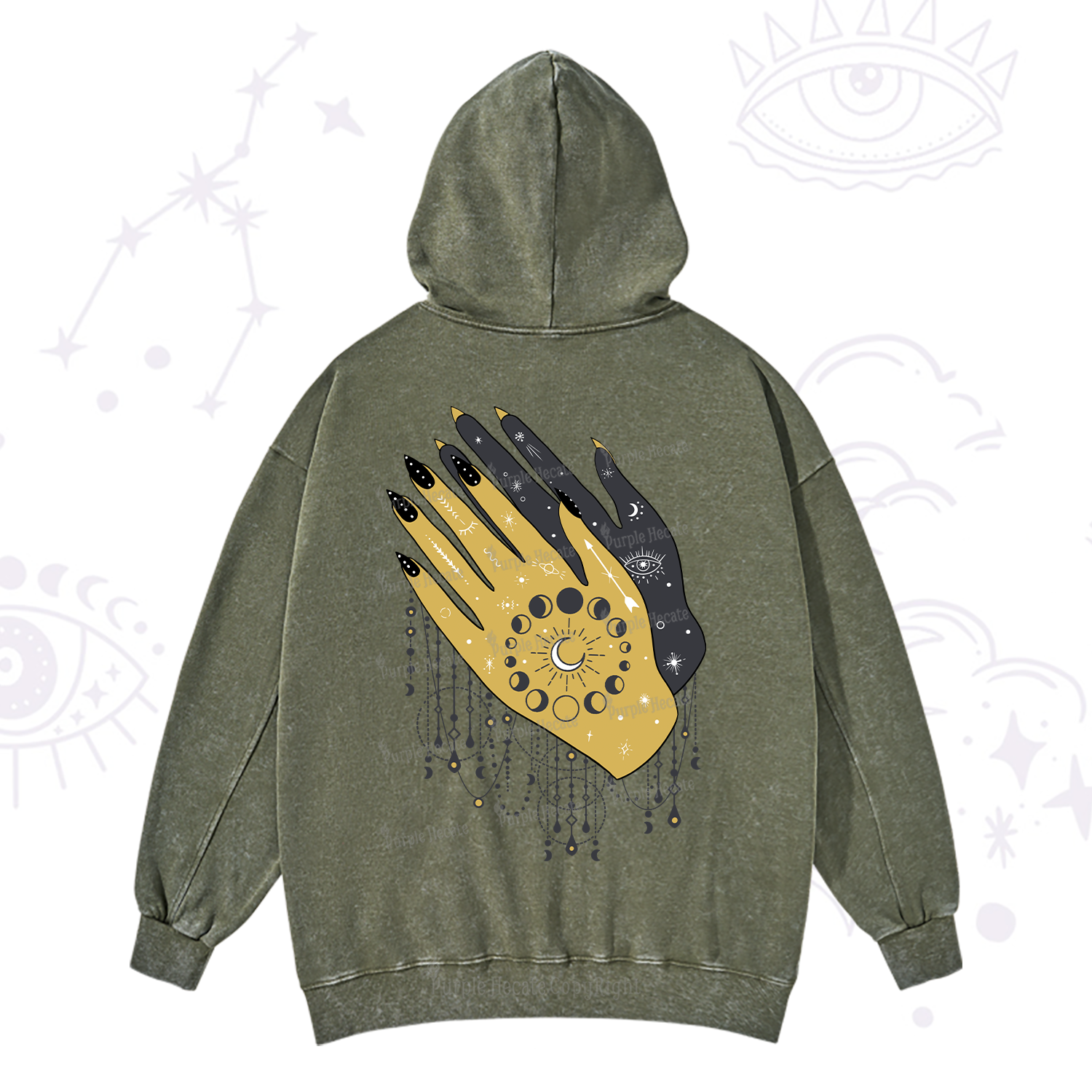 Purplehecate Wash Your Hands Washed Hoodie