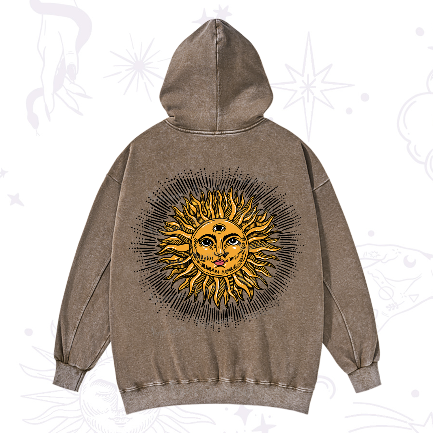 Purplehecate Sat Nam Washed Hoodie