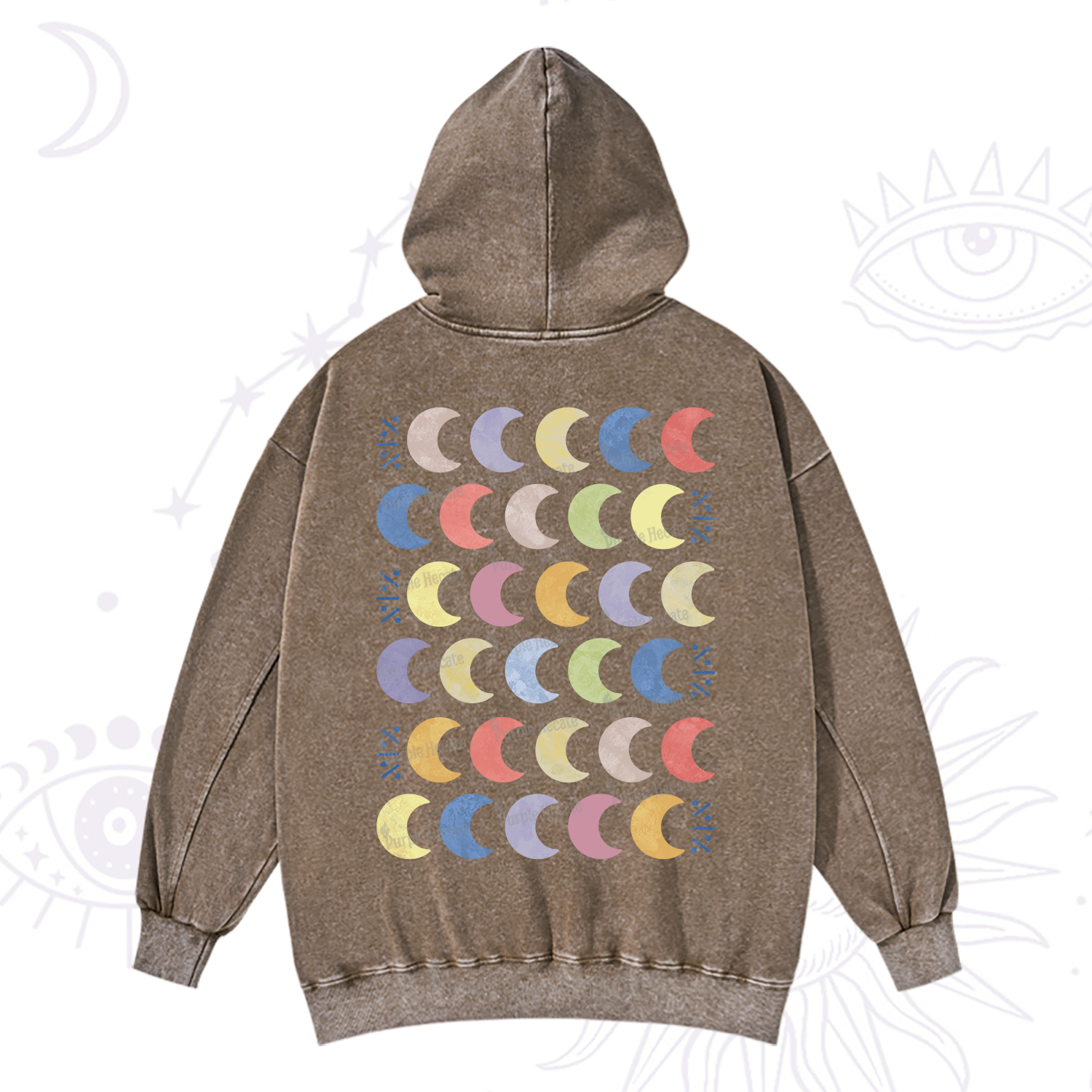 Purplehecate Every Phase Of Me Washed Hoodie