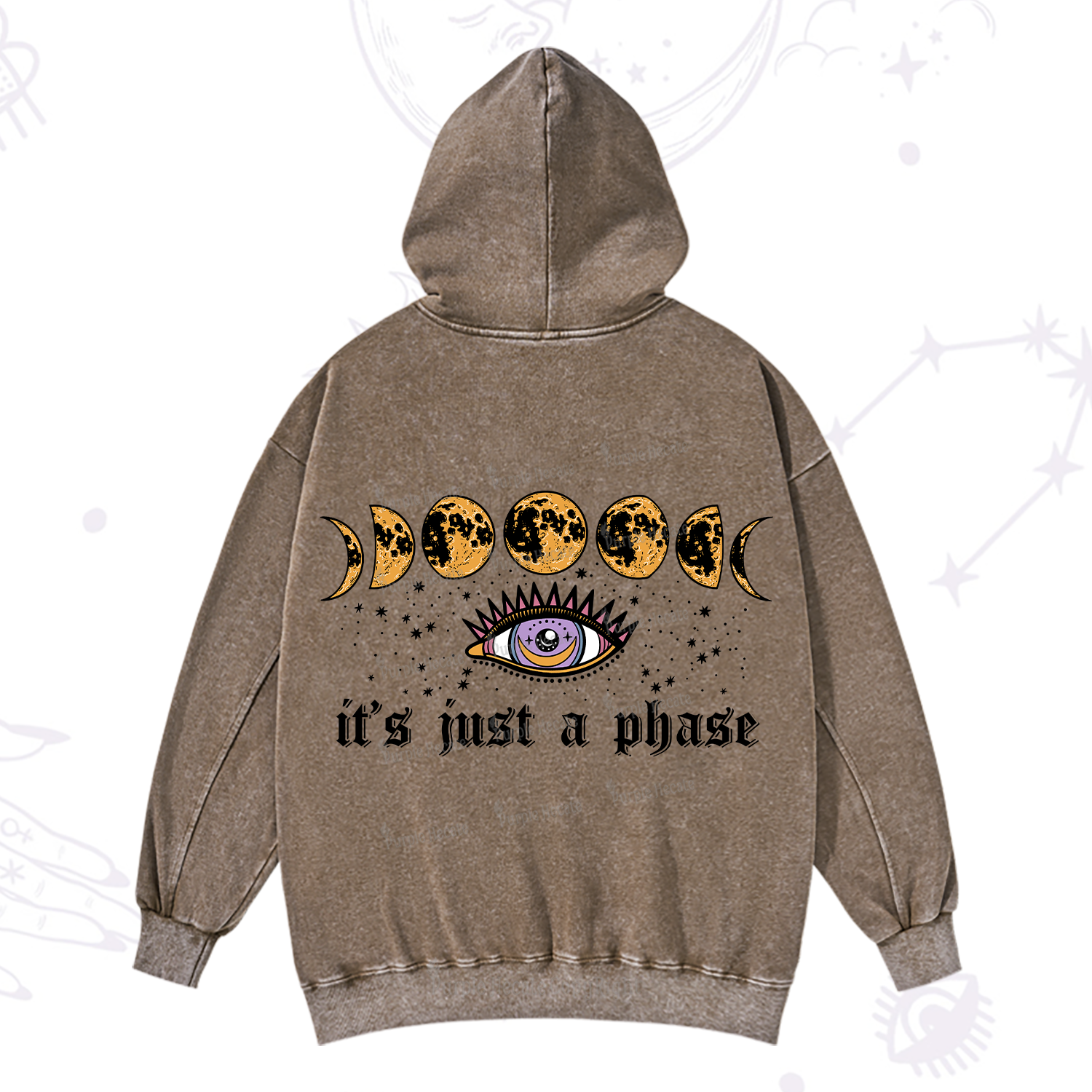 Purplehecate It's Just A Phase Washed Hoodie