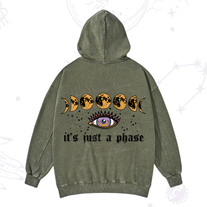 Purplehecate It's Just A Phase Washed Hoodie