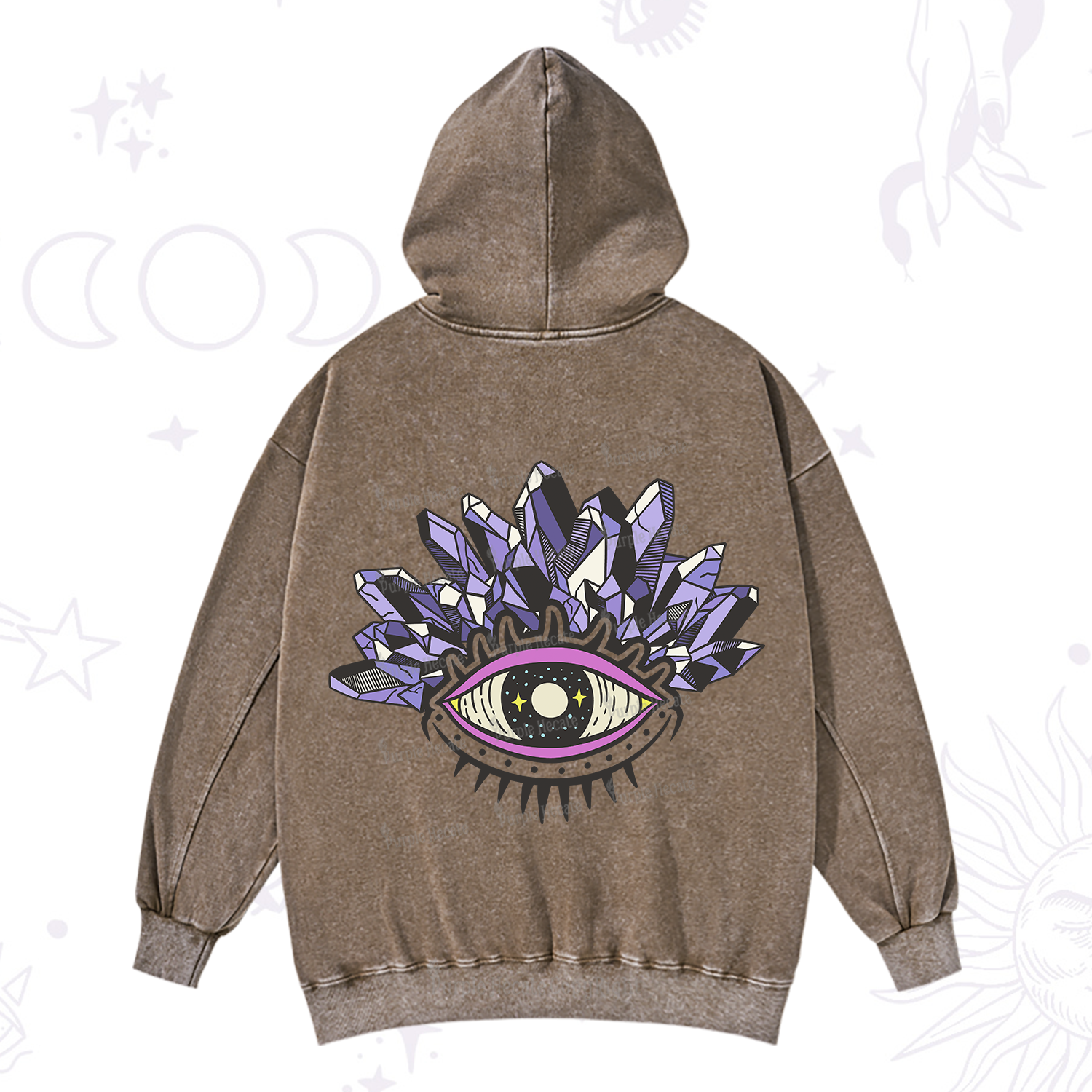 Purplehecate Crystal Eye Washed Hoodie