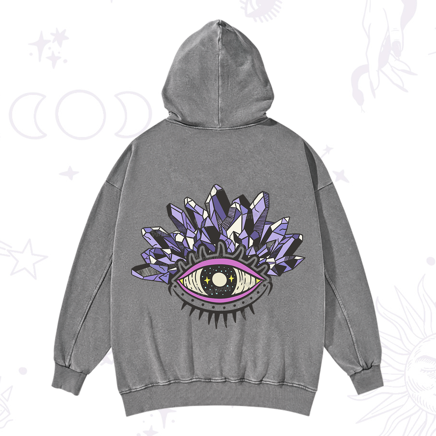 Purplehecate Crystal Eye Washed Hoodie