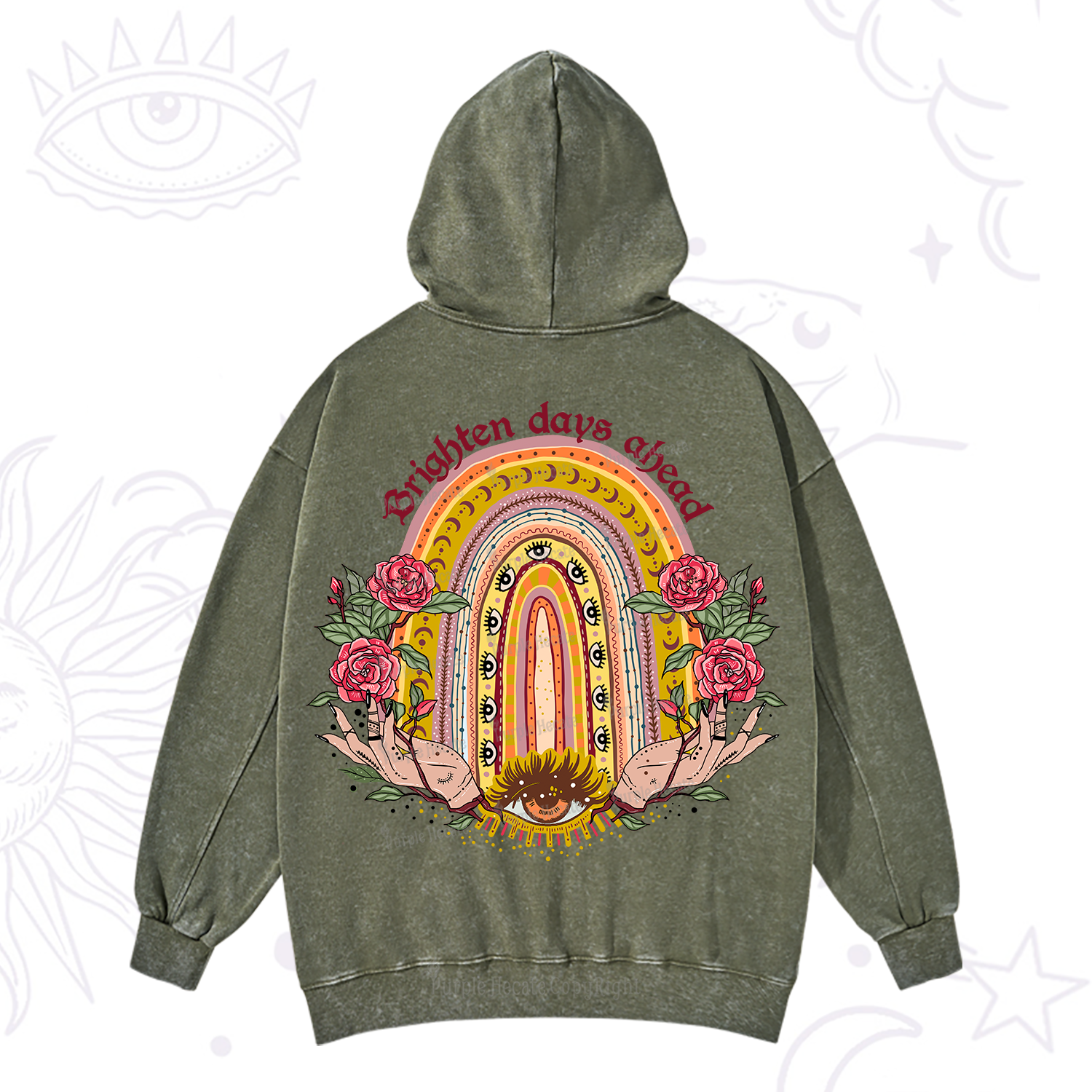 Purplehecate Brighten Days Ahead Washed Hoodie