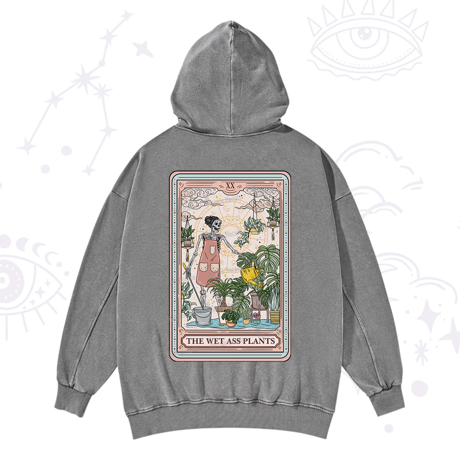 Purplehecate The Wet Ass Plants Tarot Washed Hoodie