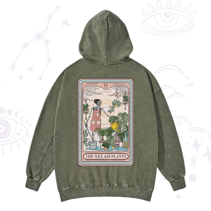 Purplehecate The Wet Ass Plants Tarot Washed Hoodie