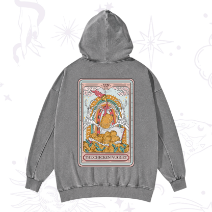 Purplehecate The Chicken Nugget Food Tarot Washed Hoodie