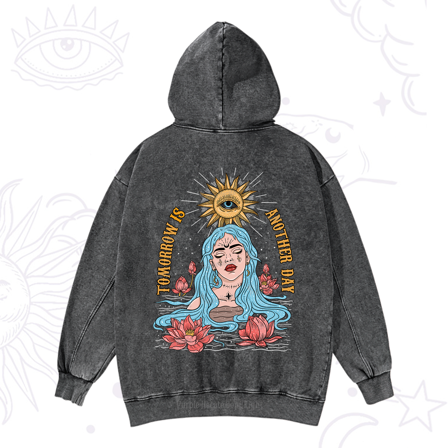 Purplehecate Tomorrow Is Another Day Washed Hoodie