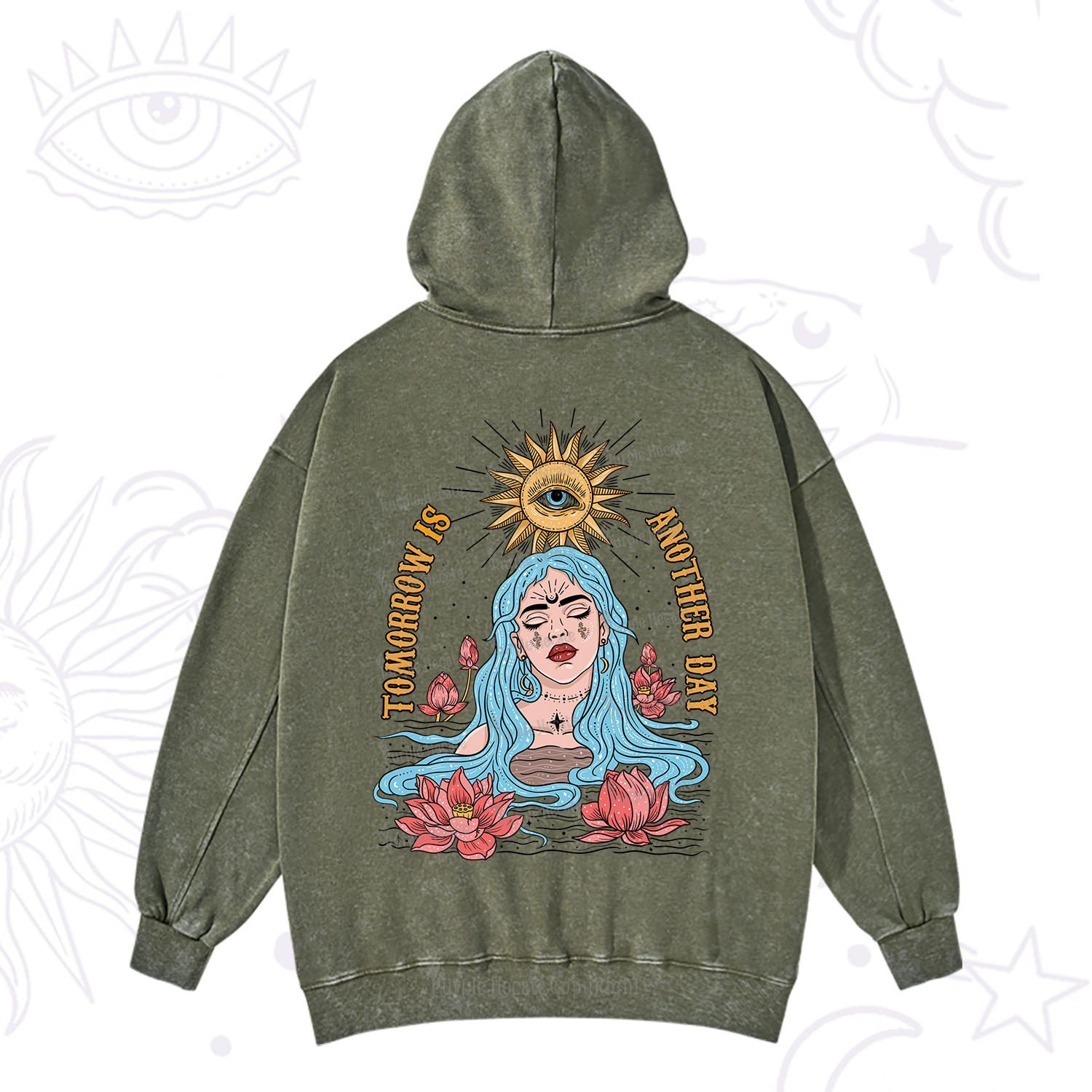 Purplehecate Tomorrow Is Another Day Washed Hoodie