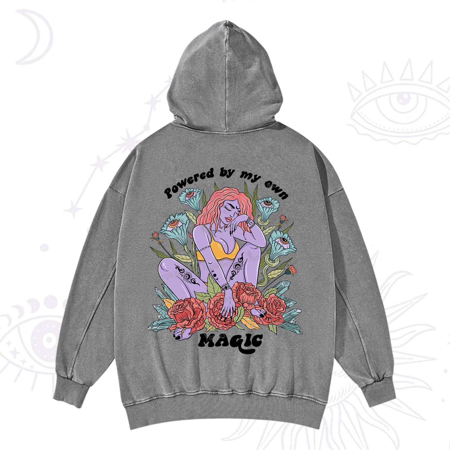 Purplehecate Powered By My Own Magic Washed Hoodie