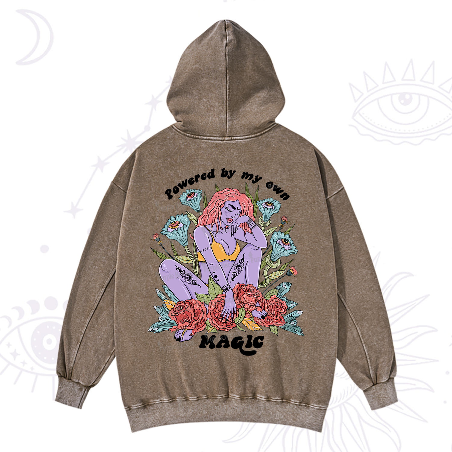 Purplehecate Powered By My Own Magic Washed Hoodie