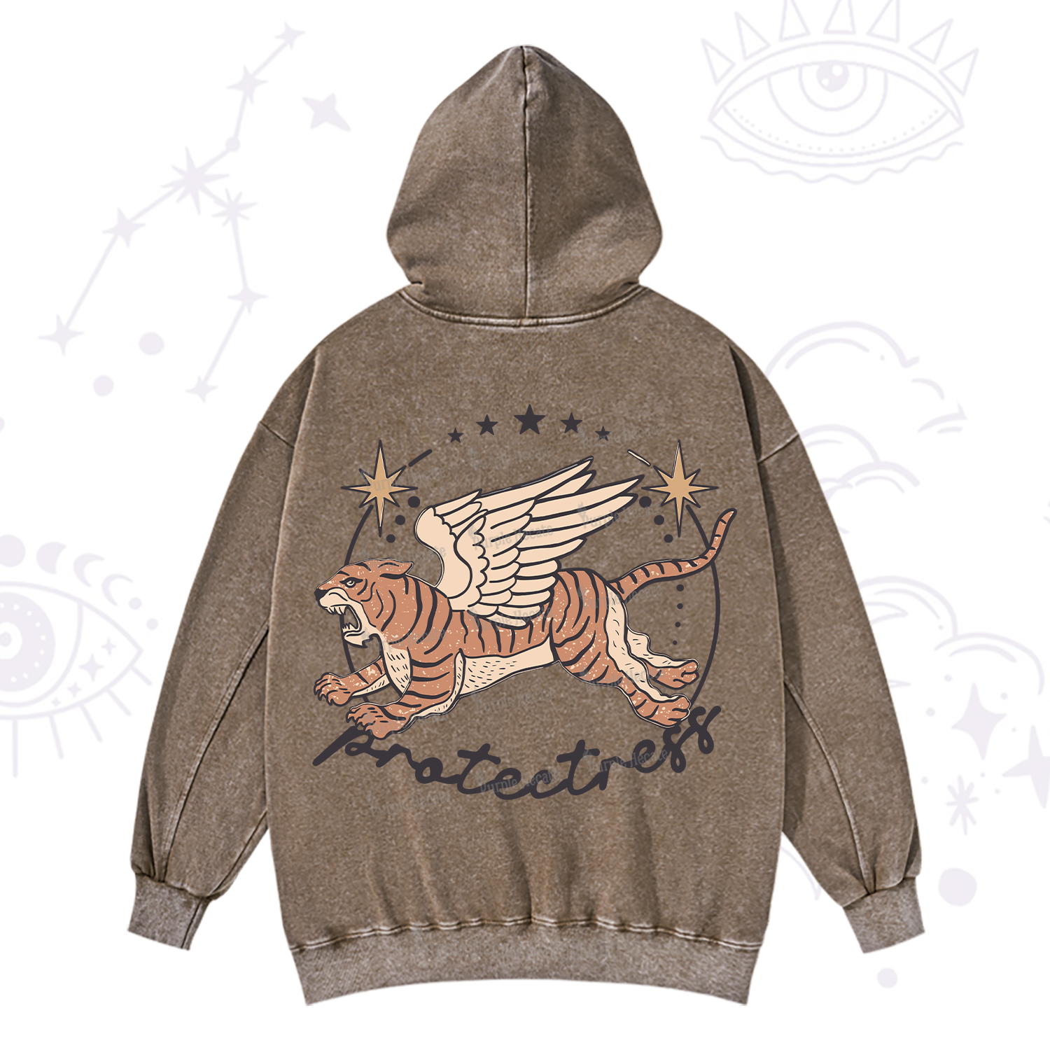 Purplehecate Protectress Washed Hoodie