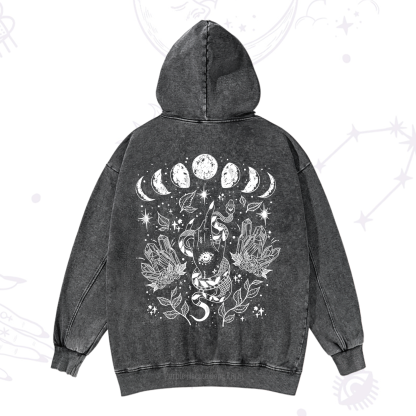 Purplehecate Reach For The Moon Washed Hoodie