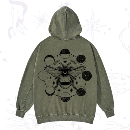 Purplehecate Moon Bee Washed Hoodie