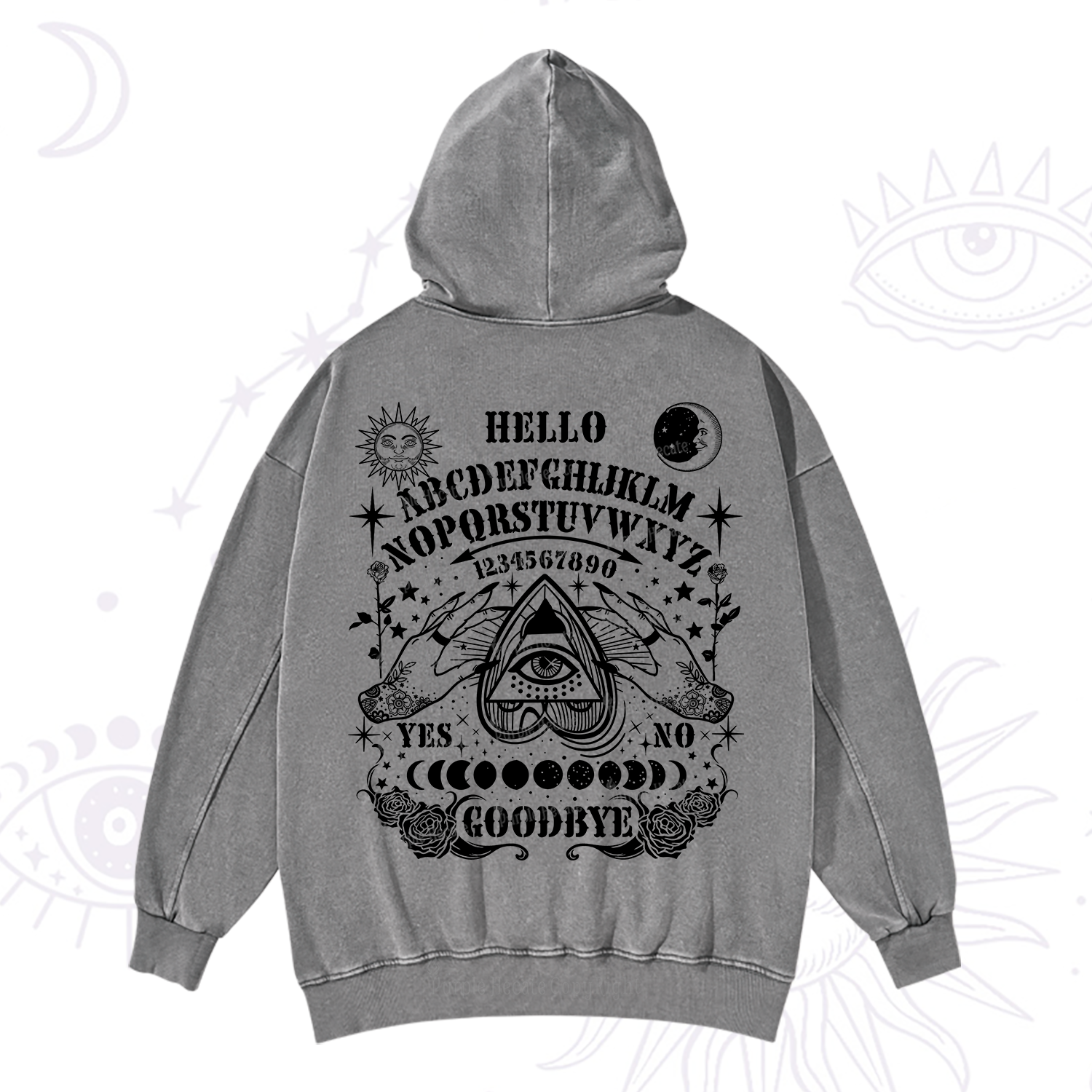 Purplehecate Hello Goodbye Washed Hoodie