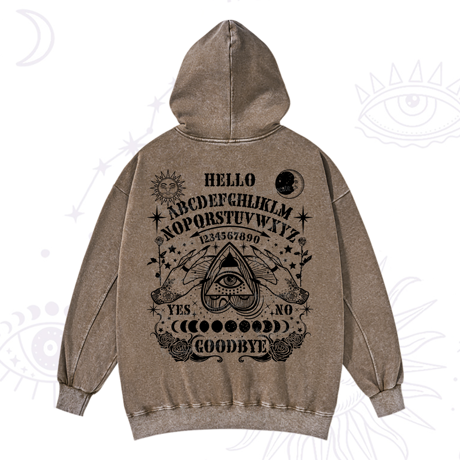 Purplehecate Hello Goodbye Washed Hoodie