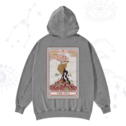 Purplehecate The Tea Food Tarot Washed Hoodie