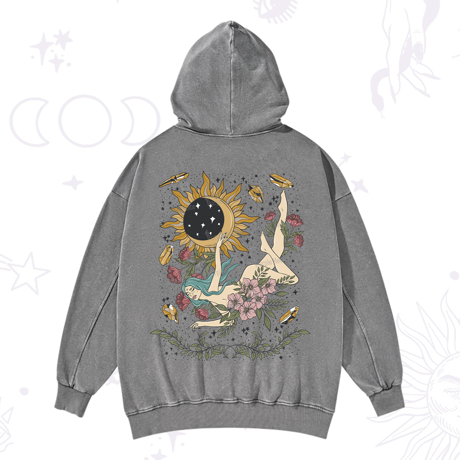 Purplehecate My Girl Your Day Will Come Washed Hoodie