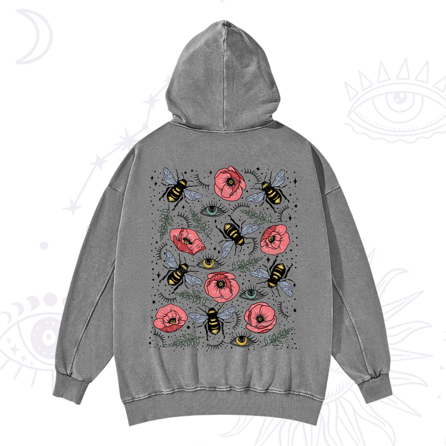 Purplehecate The Bee's Knees Washed Hoodie