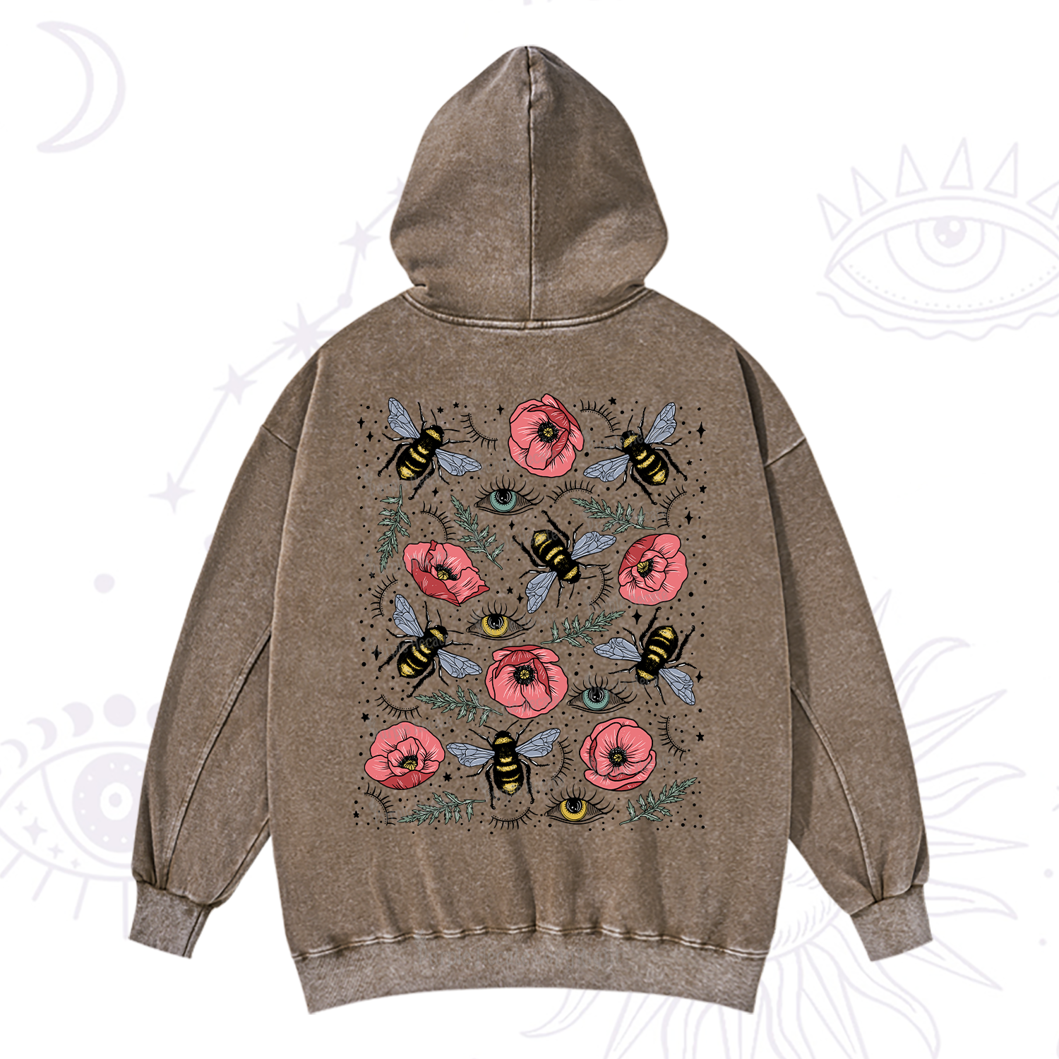 Purplehecate The Bee's Knees Washed Hoodie