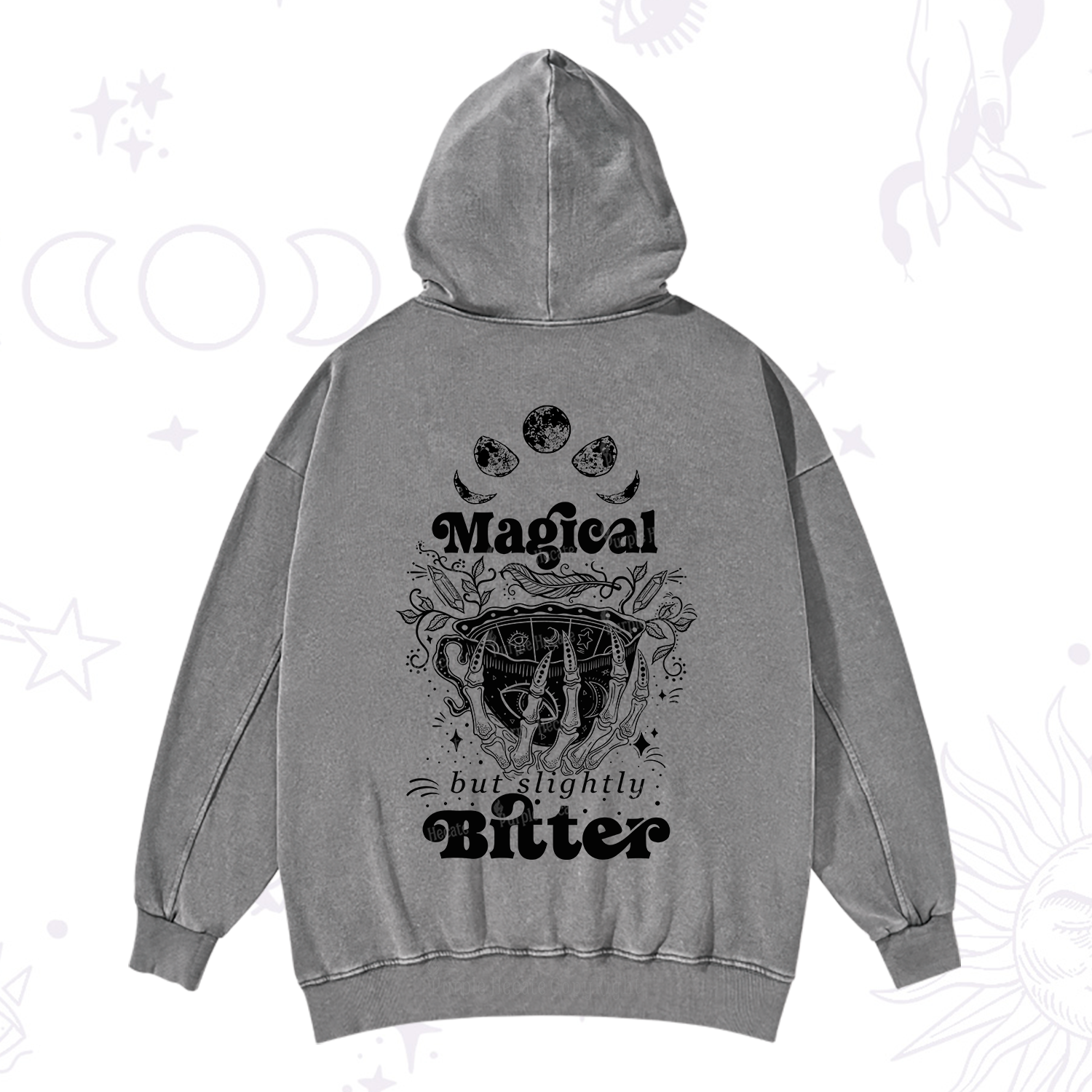 Purplehecate Magical But Slightly Bitter Washed Hoodie