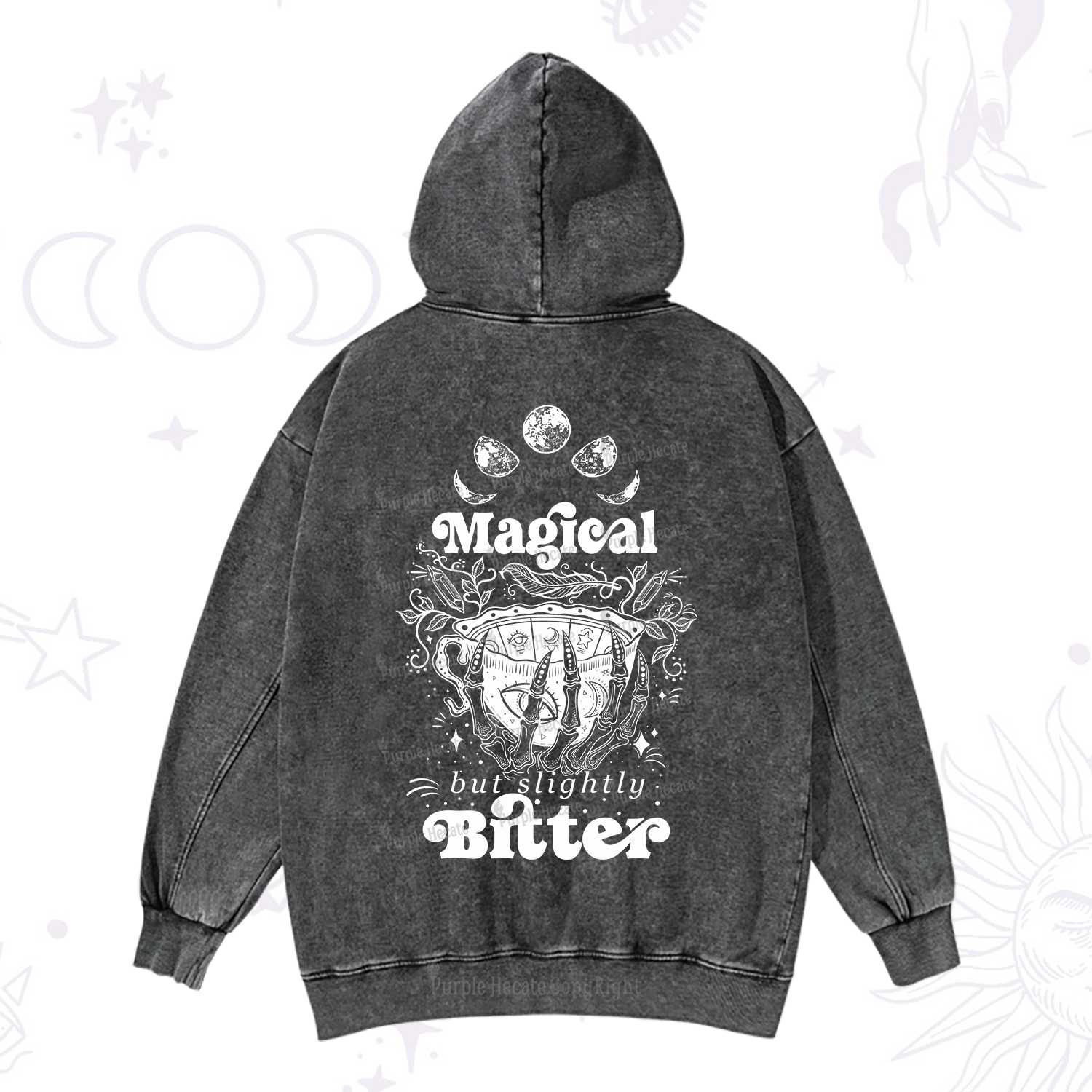 Purplehecate Magical But Slightly Bitter Washed Hoodie