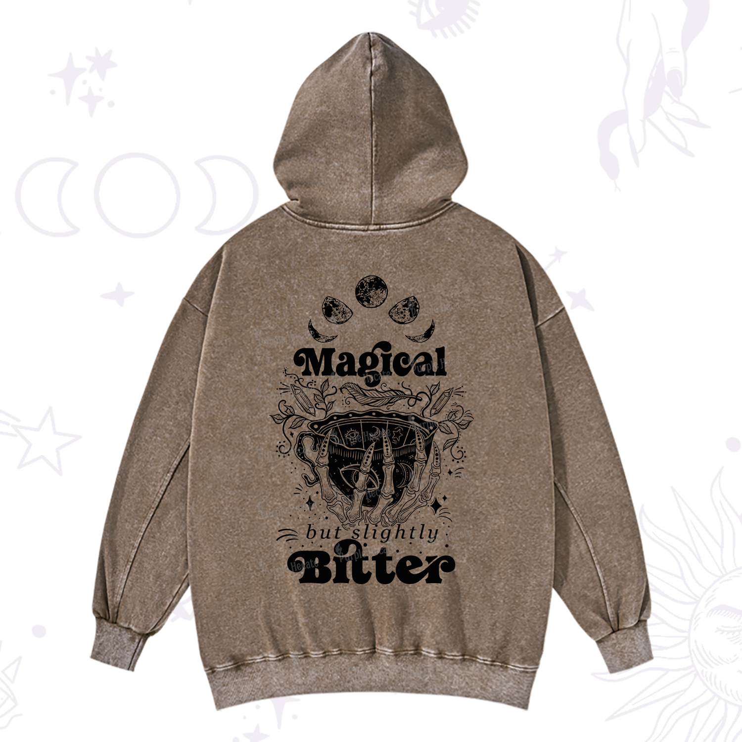 Purplehecate Magical But Slightly Bitter Washed Hoodie