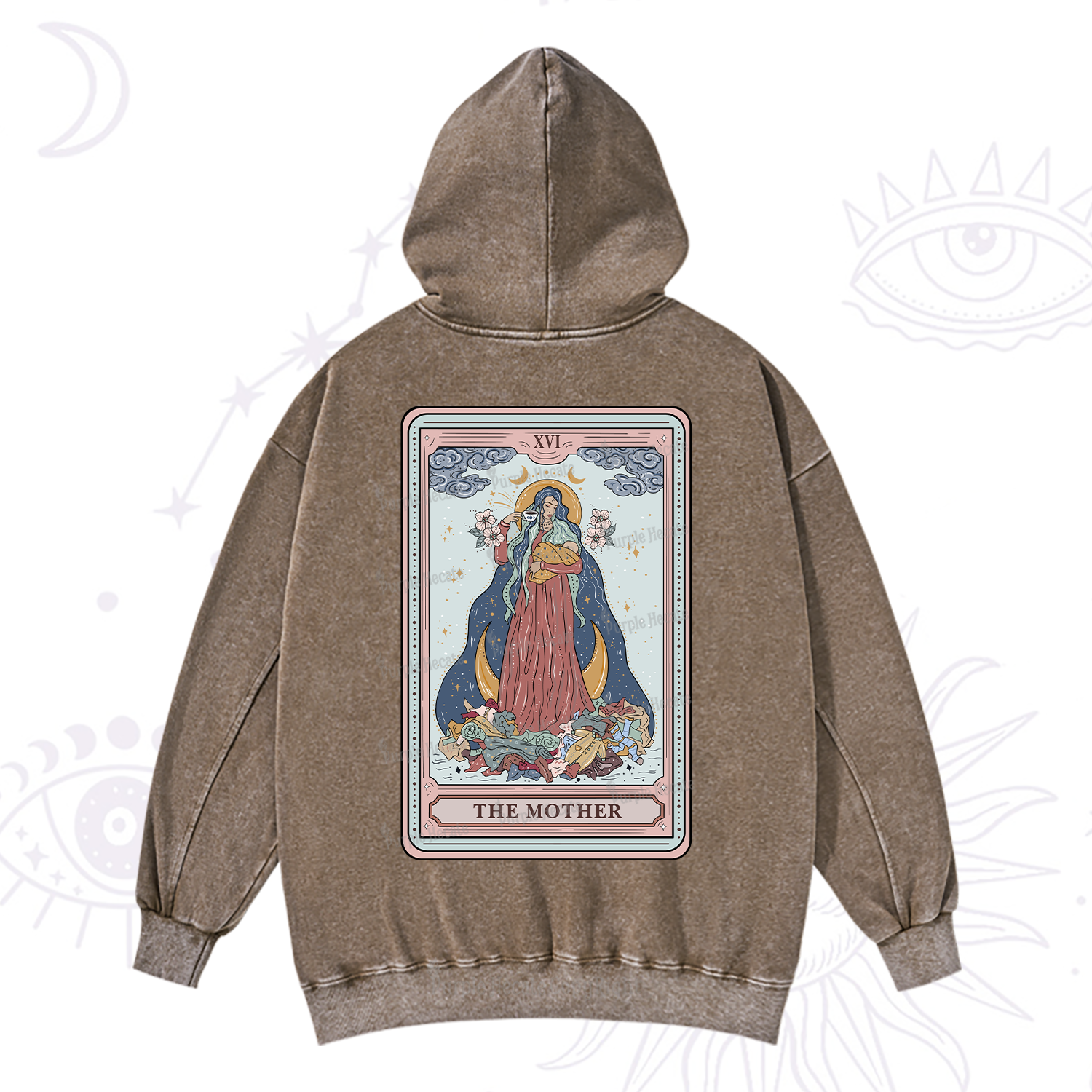 Purplehecate The Mother Tarot Washed Hoodie