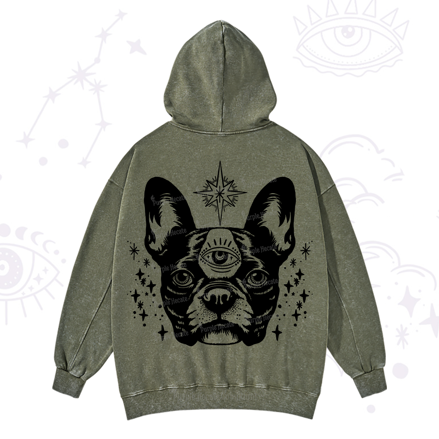 Purplehecate Like A Boss Washed Hoodie