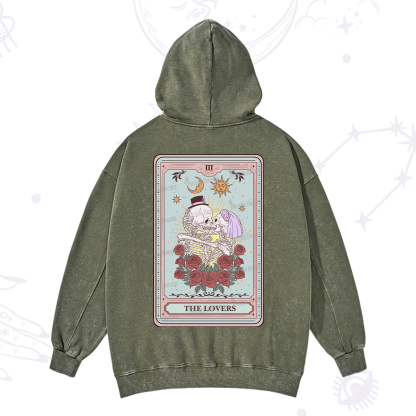 Purplehecate The Lovers Tarot Washed Hoodie