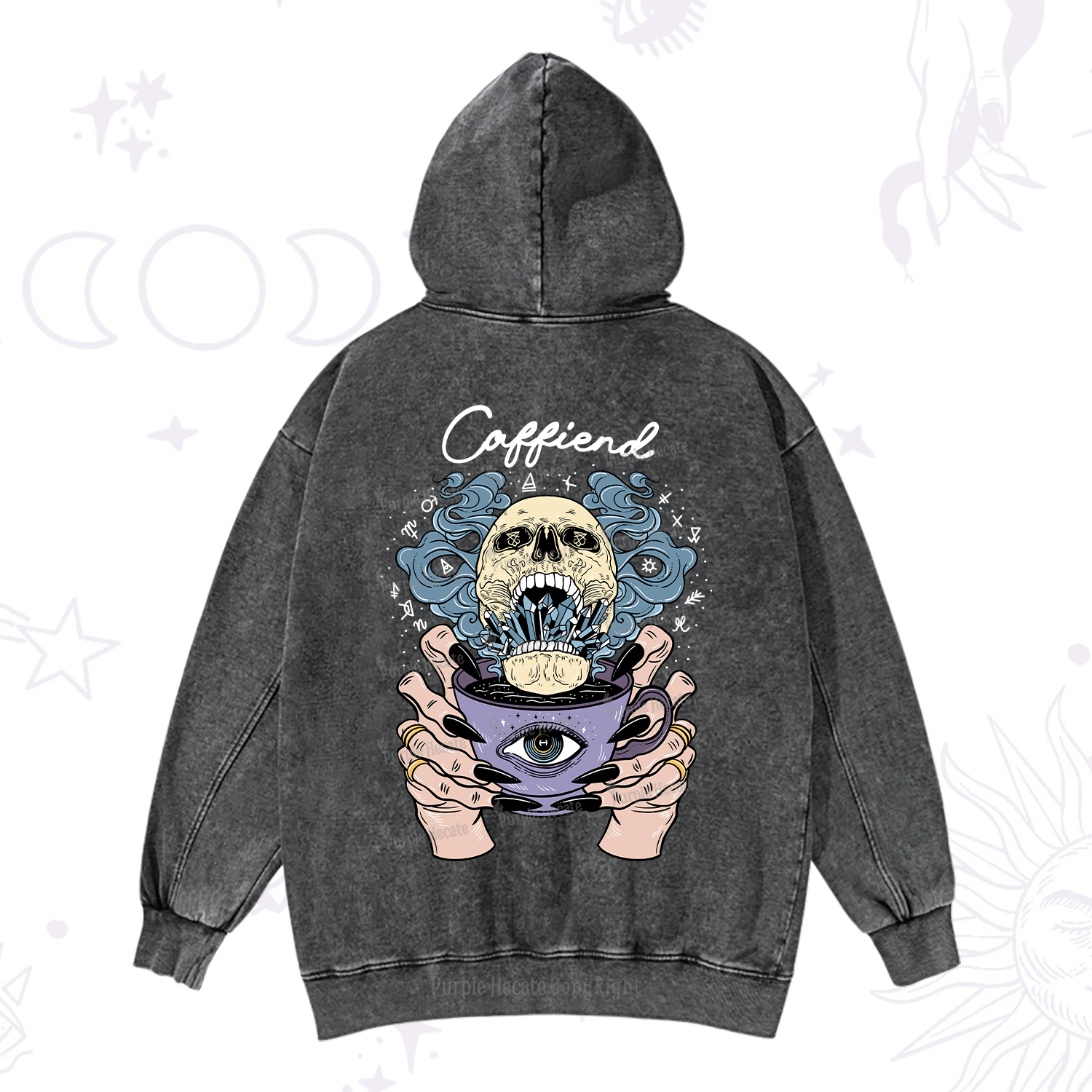 Purplehecate Caffiend Washed Hoodie